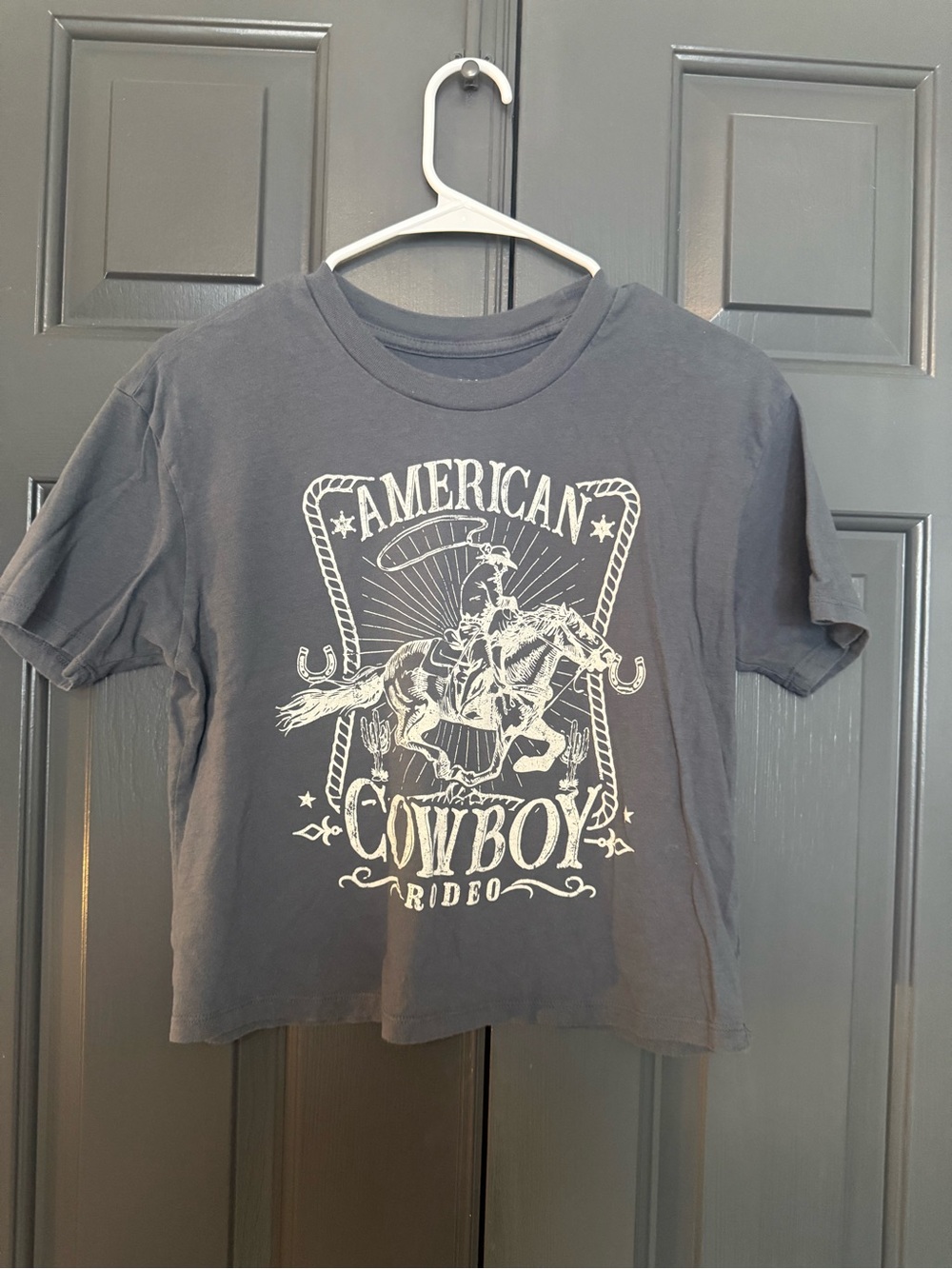 American Cowboy Graphic Tee - Charcoal